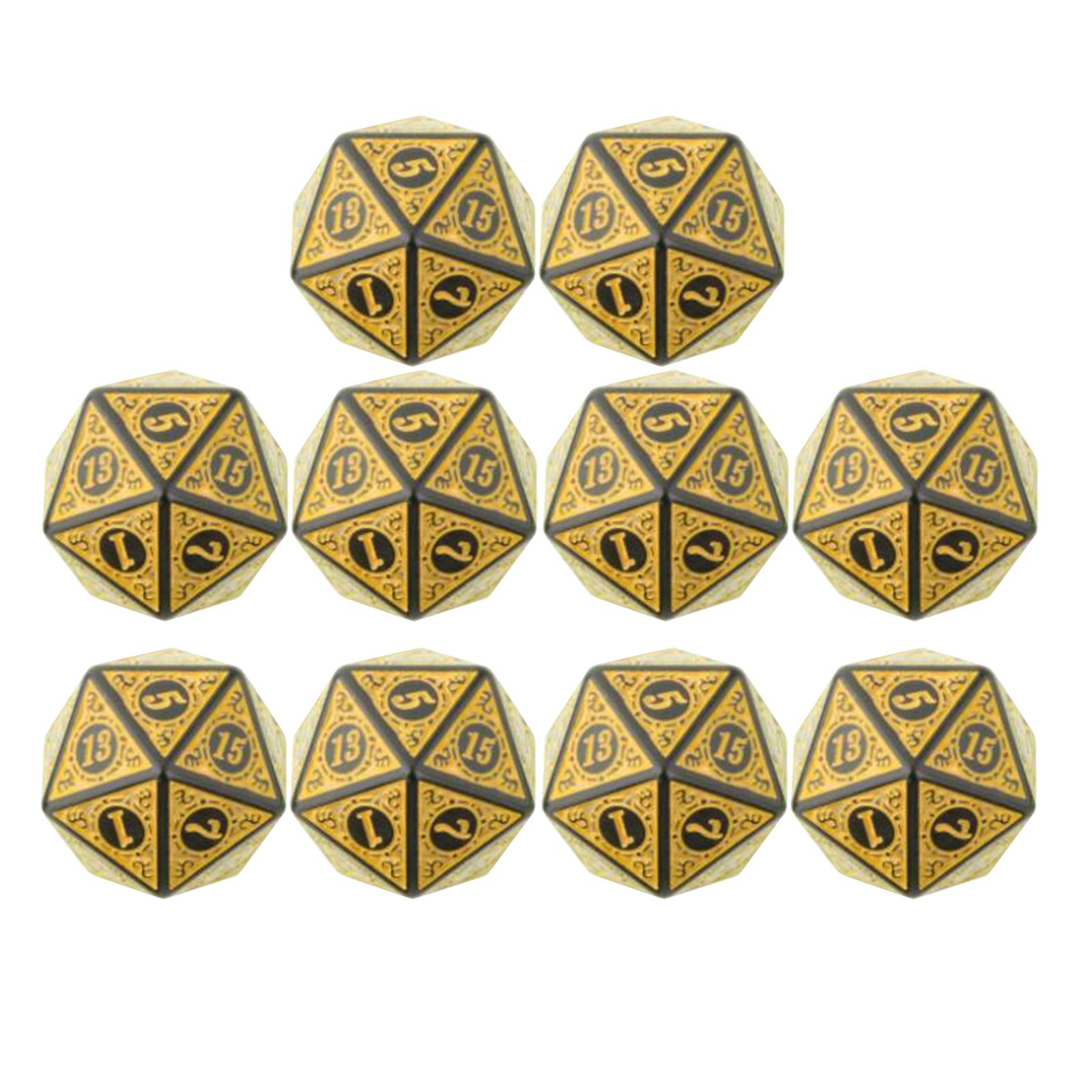 20 Sided Polyhedral 10s English Letters Accessories Portable 20 Mm